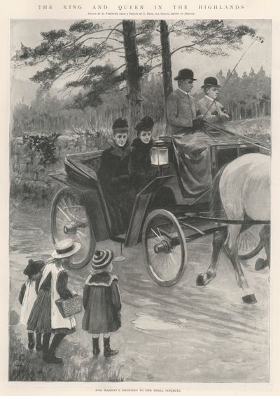 A király és a királynő a Felföldön alkotó: Amedee Forestier