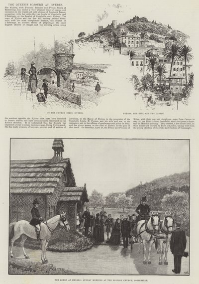 A királynő tartózkodása Hyeres-ben alkotó: Amedee Forestier