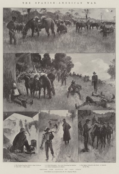 A spanyol-amerikai háború a San Juan-i csata előtt alkotó: Amedee Forestier