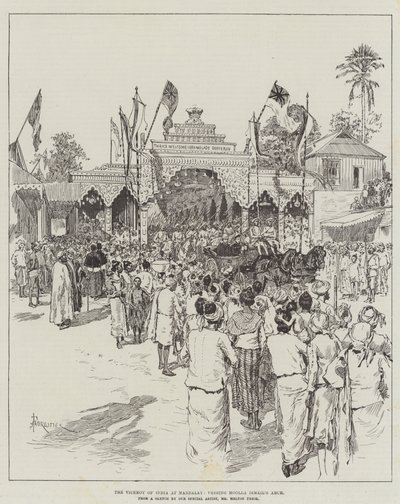 India alkirálya Mandalay-ben, Moolla Ismail íve mellett alkotó: Amedee Forestier
