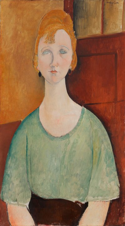Lány zöld blúzban alkotó: Amedeo Modigliani