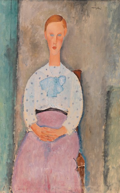 Lány pöttyös blúzzal alkotó: Amedeo Modigliani