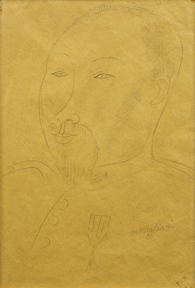 Guillaume Apollinaire katonaként; Guillaume Apollinaire, mint katona, alkotó: Amedeo Modigliani