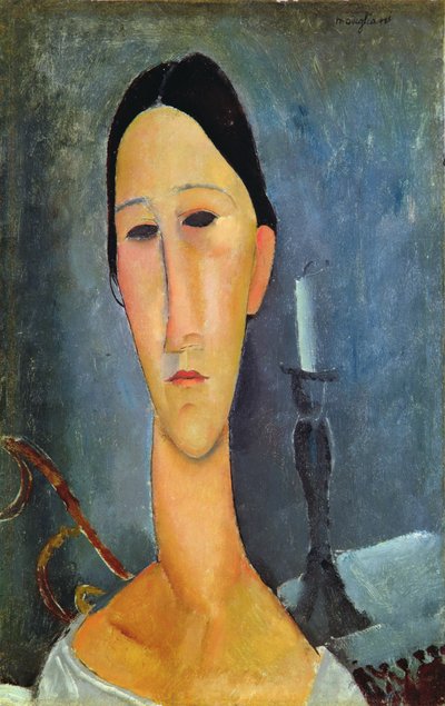 Hanka Zborowska gyertyatartóval, 1919 alkotó: Amedeo Modigliani