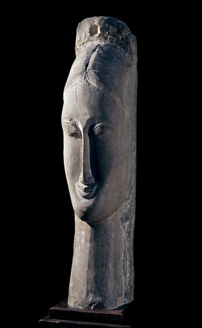 Egy nő feje. Női fej. Amedeo Modigliani (1884-1920) szobra alkotó: Amedeo Modigliani