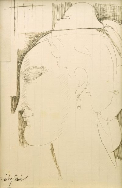 Egy nő feje alkotó: Amedeo Modigliani