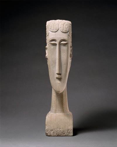 Womans Head, 1912 (mészkő) alkotó: Amedeo Modigliani