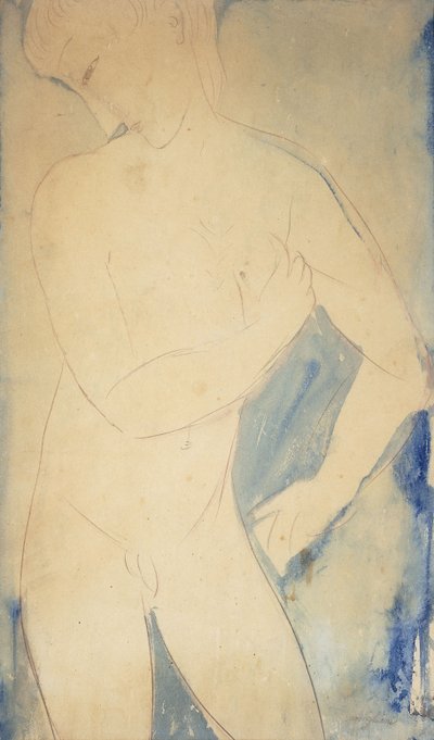 Young Nude Boy; Meztelen fiatal fiú alkotó: Amedeo Modigliani