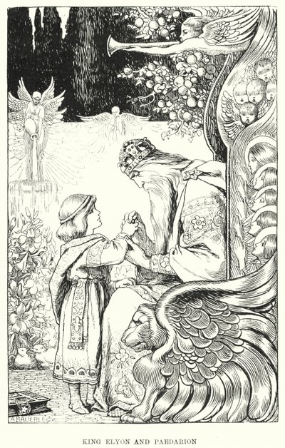 Elyon király és Paedarion (metszet) alkotó: Amelia M. (attr.to) Bowerley or Bauerle
