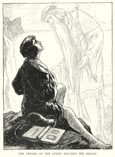 A szellem ujja megérintette a mellét (metszet) alkotó: Amelia M. (attr.to) Bowerley or Bauerle
