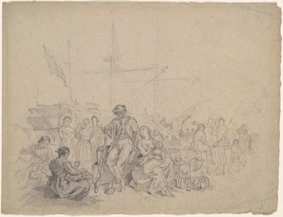 Kikötői jelenet alkotó: American 19th Century