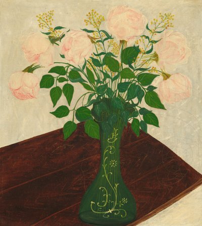 Rózsaszín rózsák alkotó: American 19th Century