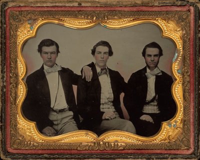 Három fiatal férfi portréja alkotó: American 19th Century