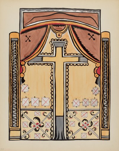 13. tábla: Tervezés kereszttel: A „Spanish Colonial Designs of New Mexico” portfólióból alkotó: American 20th Century
