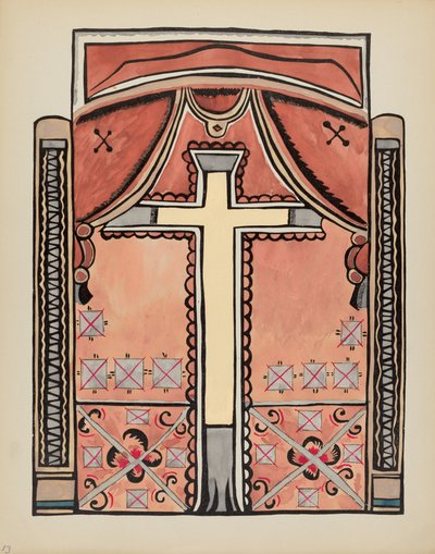 13. tábla: Tervezés kereszttel: A „Spanish Colonial Designs of New Mexico” portfólióból alkotó: American 20th Century
