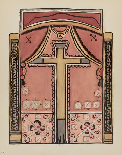 13. tábla: Designs with Cross, Chimayo: A „Spanish Colonial Designs of New Mexico” portfólióból alkotó: American 20th Century