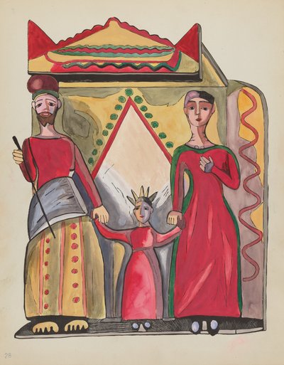 28. tábla: A Szent Család: „Új-Mexikó spanyol gyarmati tervei” portfólióból alkotó: American 20th Century