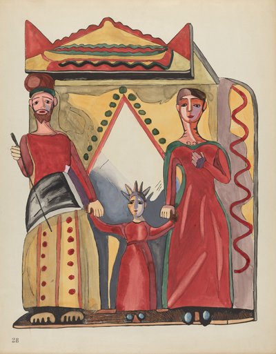 28. tábla: A Szent Család: „Új-Mexikó spanyol gyarmati tervei” portfólióból alkotó: American 20th Century