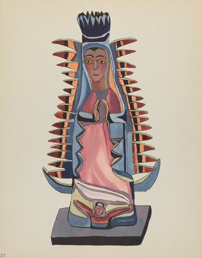 31. tábla: Guadalupe-i Szűzanya": A „Spanish Colonial Designs of New Mexico" portfólióból alkotó: American 20th Century