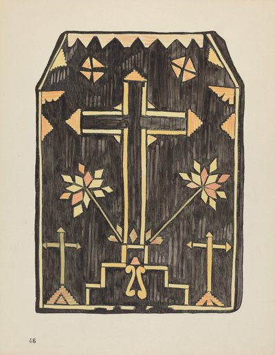 46. tábla: Szalma rátétminta: A „Spanish Colonial Designs of New Mexico” portfólióból alkotó: American 20th Century