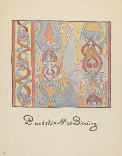 48. tábla: Buckskin design: a „Spanish Colonial Designs of New Mexico” portfólióból alkotó: American 20th Century