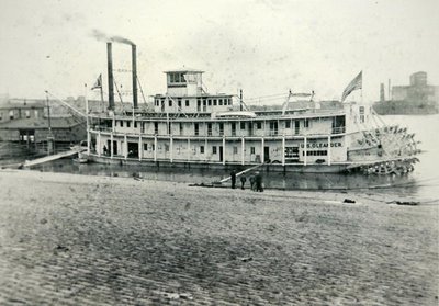 A hátsókerekű „U.S. Oleander St. Louisban, 1880 körül (f/w fotó) alkotó: American American
