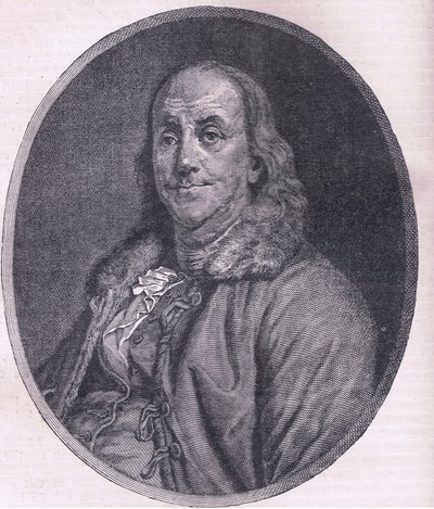 Benjamin Franklin, illusztráció az Egyesült Államok Cassells történetéből, kiadó: Cassell, Petter & Galpin, 1900 körül (litho) alkotó: American English school