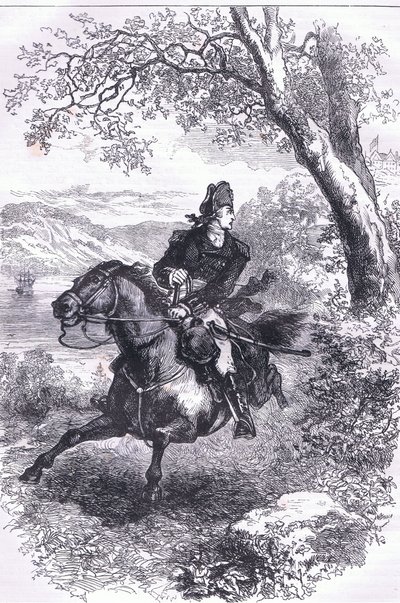 Benedict Arnold menekülése, illusztráció a Cassells History of the Egyesült Államokból, kiadó: Cassell, Petter & Galpin, 1900 körül (litho) alkotó: American English school