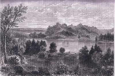 A Mississippi völgye, a Cassells History of the United States illusztrációja, kiadó: Cassell, Petter & Galpin, 1900 körül (litho) alkotó: American English school