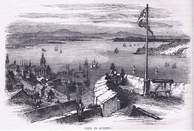 Nézet Quebecben, illusztráció a Cassells History of the Egyesült Államokból, kiadó: Cassell, Petter & Galpin, 1900 körül (litho) alkotó: American English school