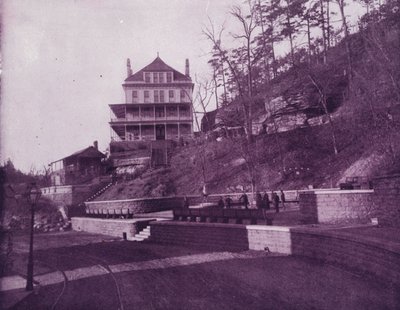 Basin Springs, Eureka Springs, Arkansas, St Louis és San Francisco Railroad (f/w fotó) alkotó: American Photographer (after)