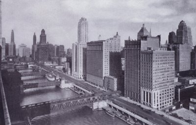 Chicago: Wacker Drive és Chicago River Bridges (f/w fotó) alkotó: American Photographer (after)