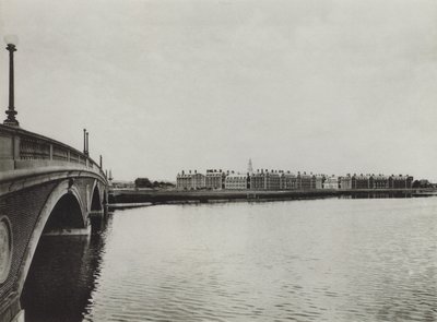Harvard Egyetem: John W Weeks Bridge és Graduate School of Business Administration (f/w fotó) alkotó: American Photographer (after)