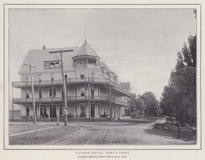 Jamestown, NY: Pickard House, Bemus Point (f/w fotó) alkotó: American Photographer (after)