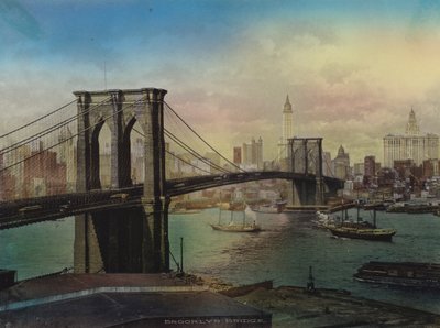 New York: Brooklyn Bridge és Lower New York (fotó) alkotó: American Photographer (after)
