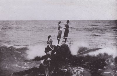 Old Orchard Beach, Maine: Surf at Googins Rocks (f/w fotó) alkotó: American Photographer (after)