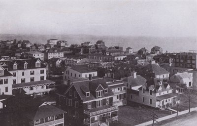 Old Orchard Beach, Maine: A falu az Old Orchard House-tól keletre néz (f/w fotó) alkotó: American Photographer (after)