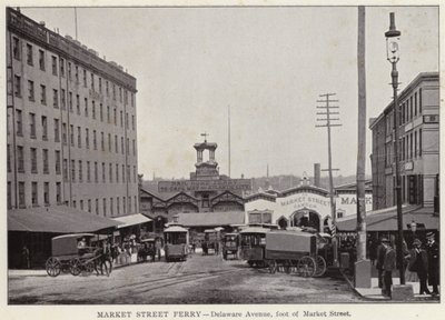 Philadelphia: Market Street Ferry, Delaware Avenue, a Market Street lábánál (f/w fotó) alkotó: American Photographer (after)