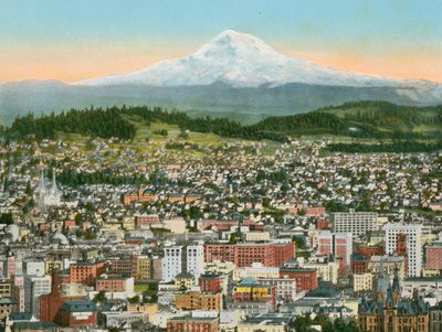 Portland, Oregon, Mount Hood a távolban (fotó) alkotó: American Photographer (after)