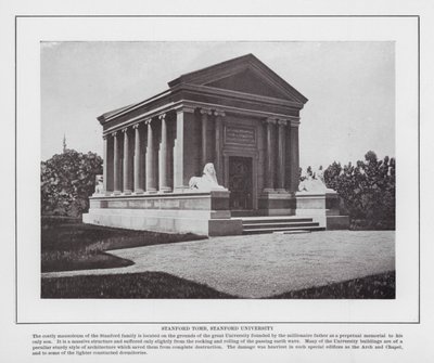 San Francisco: Stanford Tomb, Stanford Egyetem (f/w fotó) alkotó: American Photographer (after)