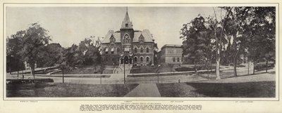 Springfield, Massachusetts: A Városi Könyvtár épületcsoportja (f/w fotó) alkotó: American Photographer (after)