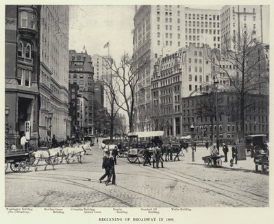 A Broadway kezdete 1899-ben (f/w fotó) alkotó: American Photographer