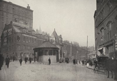 Boston: Scollay Square és a kelet-bostoni alagút bejárata (fekete-fehér fotó) alkotó: American Photographer