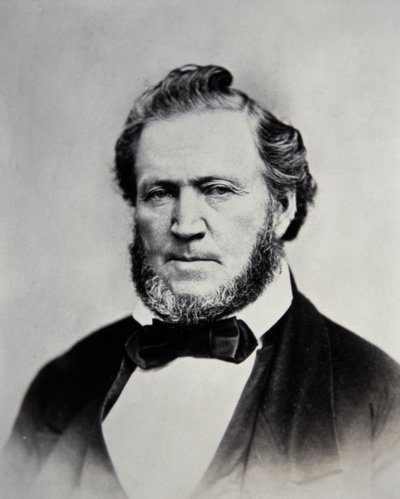 Brigham Young (1801-77) a mormon egyház második elnöke (f/w fotó) alkotó: American Photographer