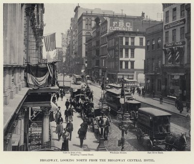 Broadway, északra néz a Broadway Central Hotel felől (f/w fotó) alkotó: American Photographer