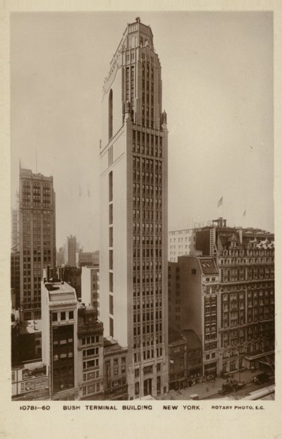 Bush Terminal Building, New York, USA (fekete-fehér fotó) alkotó: American Photographer