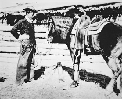 Butch Cassidy (1866-1908/09) a lovával (f/w fotó) alkotó: American Photographer