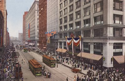 Chicago: State Street, északra a Madisontól (színes fénykép) alkotó: American Photographer