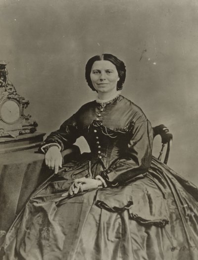 Clara Barton, 1865 körül (f/w fotó) alkotó: American Photographer