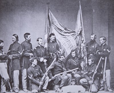 A 7. Illinois Infantry színes partija (f/w fotó) alkotó: American Photographer